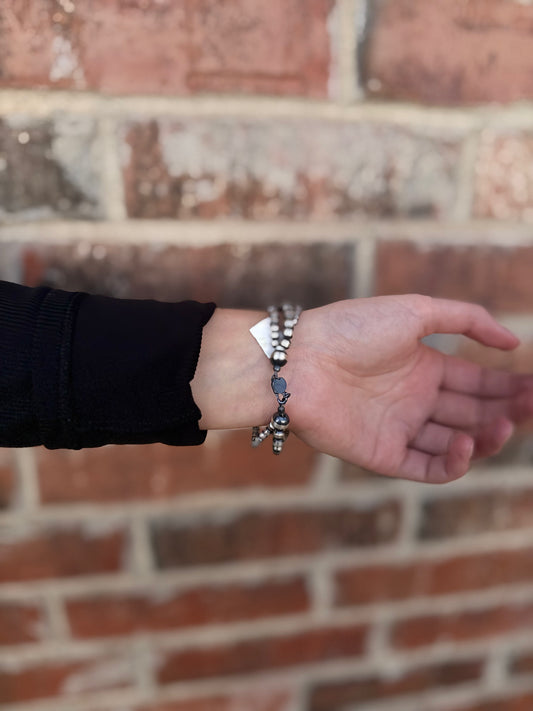 3 strand in one navajo pearl bracelet