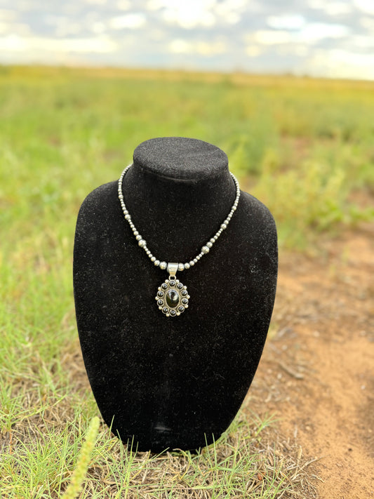 Black Onyx Cluster pendent