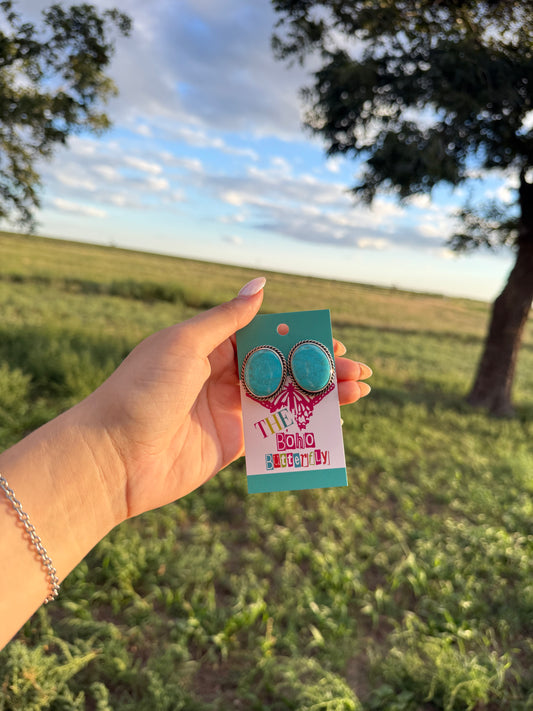 Big Turquoise studs