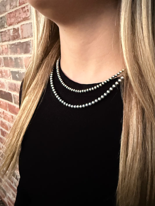 5mm 18" Navajo pearl necklace